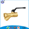 drinking water y brass filter ball valve